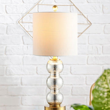 February 21" Glass/Metal LED Table Lamp - JONATHAN Y